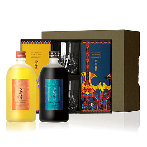 金霧島+黒宝霧島+ペアグラスセット